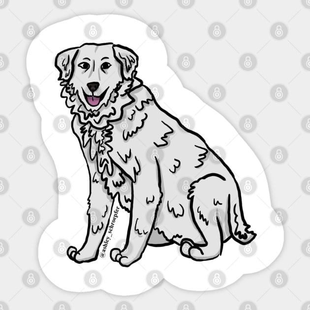 Great Pyrenees Pal Sticker by Ashley Schroepfer